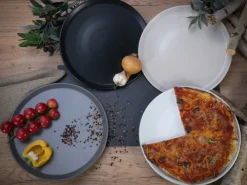 CreaTable Pizzateller XL MANHATTAN 6er Set 33 cm schwarz