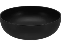 CreaTable Salatschüssel UNO SCHWARZ Steinzeug glasiert rund 28 cm Schwarz