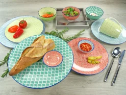 CreaTable Suppenteller MEDITERRAN 4er Set 21 cm grün