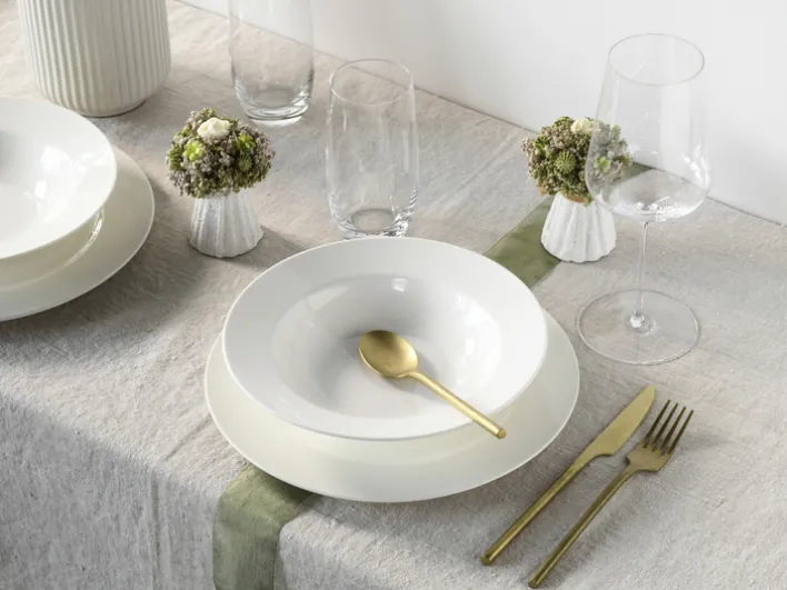 CreaTable Tafelservice FLEUR ROYAL 12-teilig creme weiß