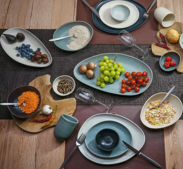 CreaTable Teller tief PIETRA Keramik sandbeige