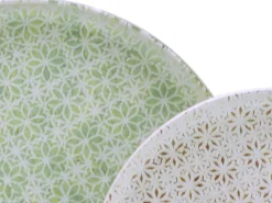 CreaTable Teller-Set UNO EMILIANA MIX Steinzeug 12-tlg. rund Mehrfarbig