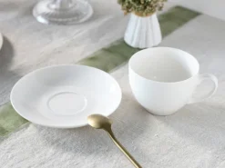 CreaTable Untertasse FLEUR ROYAL 6er Set creme weiß