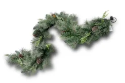 Deko Objekt Tannengirlande mit Zapfen CALM & COSY Kunststoff 182 x 18 x 20,1 cm Grün/Braun