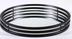 Deko Tablett 38 cm schwarz