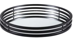 Deko Tablett 48 cm schwarz