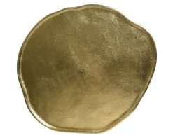 Dekotablett 36 x 40 cm Alu goldfarbig