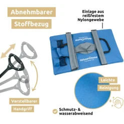 deluxe4home Bollerwagen BENNY 60 x 100 cm blau /grau