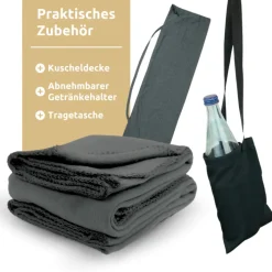 deluxe4home Hängesessel BOHO 4-teilig anthrazit