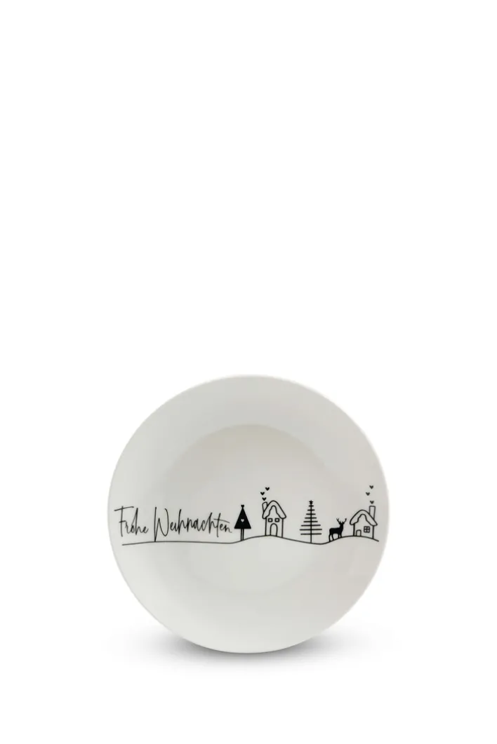 Dessertteller BLACK FORREST Porzellan Ø 19 cm Weiß/Mehrfarbig