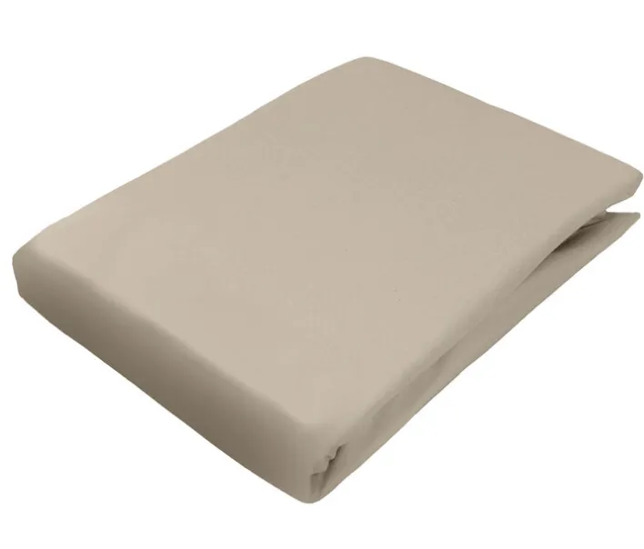 DORMISETTE Biber-Spannbettlaken 140 - 150 x 200 cm camel