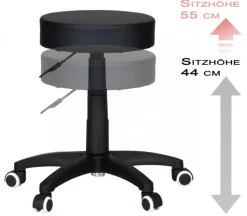 Drehhocker 50 cm schwarz