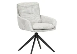 Drehsessel ALICE Cordbezug beige/schwarz