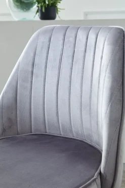 Drehstuhl 47 x 100 cm grau gold