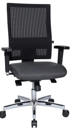 Drehstuhl ART PLUS Stoffbezug Grau/ Schwarz