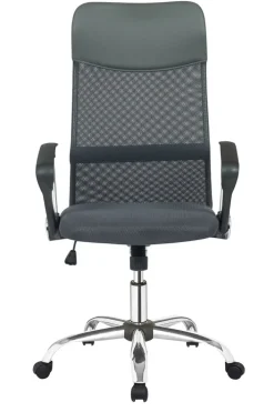 Drehstuhl mit Armlehnen Chromfarbig/ Grau