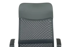 Drehstuhl mit Armlehnen Chromfarbig/ Grau