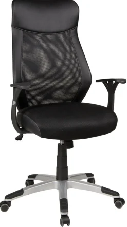 Drehstuhl NIKO Silberfarbig/ Schwarz