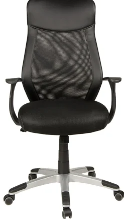 Drehstuhl NIKO Silberfarbig/ Schwarz