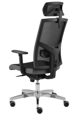 Drehstuhl PREMIUM II 70 x 133 cm schwarz/ chromfarbig