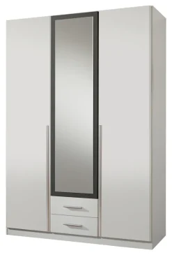 Drehtürenschrank JET weiß/ grau