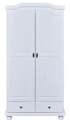 Drehtürenschrank LENNARD 104 x 198 cm weiß