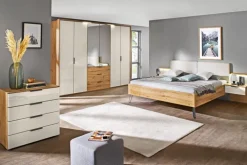 Drehtürenschrank SEAMO Artisan Eiche/ Glas Champagner