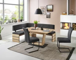 Eckbank MARIE 155 x 205 cm Microfaser Arizona Graphit