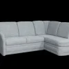Ecksofa 224 x 160 cm Stoffbezug frostgrau