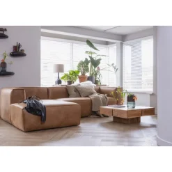 Ecksofa BEAN 175 x 305 cm cognac