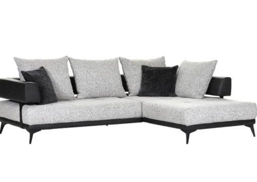 Ecksofa CONTES schwarz/ grau