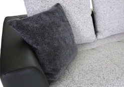 Ecksofa CONTES schwarz/ grau