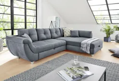 Ecksofa MACARIO 330 x 207 cm grau