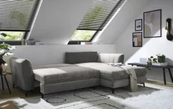 Ecksofa MADELYN 286 x 192 cm stonegrau