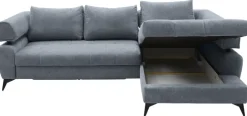 Ecksofa PARIS 267 x 188 cm graublau