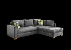 Ecksofa PAROS 257 x 207 cm grau