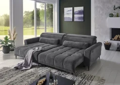 Ecksofa RAY 179 x 277 Cord dunkelgrau