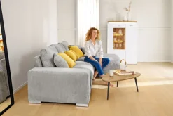 Ecksofa ROMAN 285 x 176 cm hellgrau