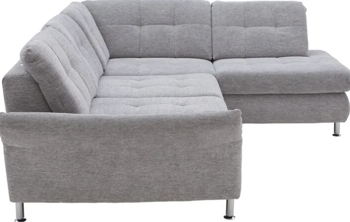 Ecksofa SEVRAN mit Schlaffunktion 242 x 210 cm alu