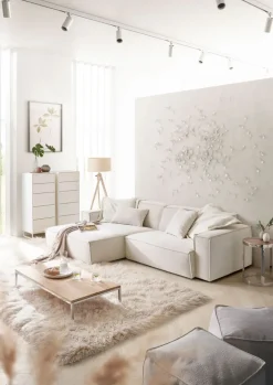 Ecksofa UPPER EAST 168 x 276 cm weiß