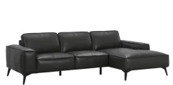 Ecksofa VANESSA grau-braun