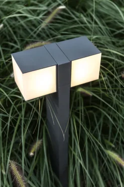 ECO-LIGHT LED Wegeleuchte CUBA 2-flg anthrazit