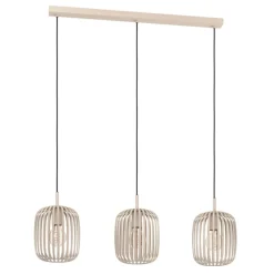 EGLO Retrofit Pendelleuchte ROMAZZINA 3-flg sandfarbig