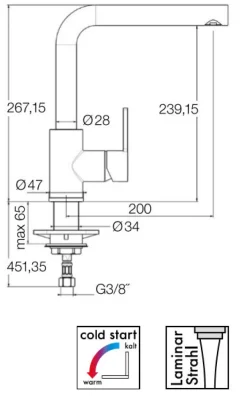 Einhebel-Küchenarmatur chrom