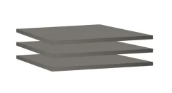 Einlegeboden 3er Set WASHTOWER II grau