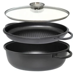 ELO Bräter ALUCAST 3-teilig Aluminiumguss schwarz