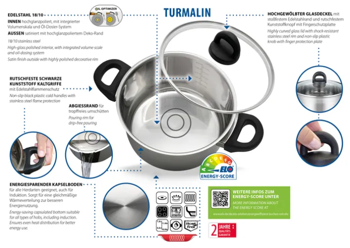 ELO Kochtopf TURMALIN 16 cm