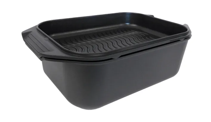 ELO Rechteckbräter KARREE 42x26 cm Aluguss schwarz