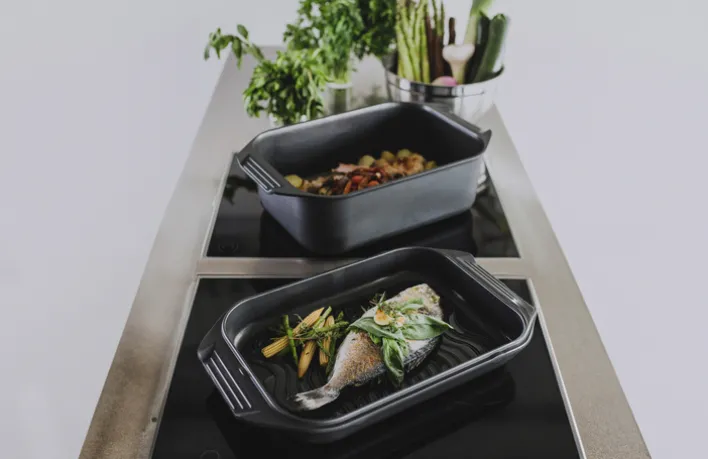 ELO Rechteckbräter KARREE 42x26 cm Aluguss schwarz