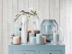 ENGELS KERZEN Kerzenteller BENNY 20 cm grau